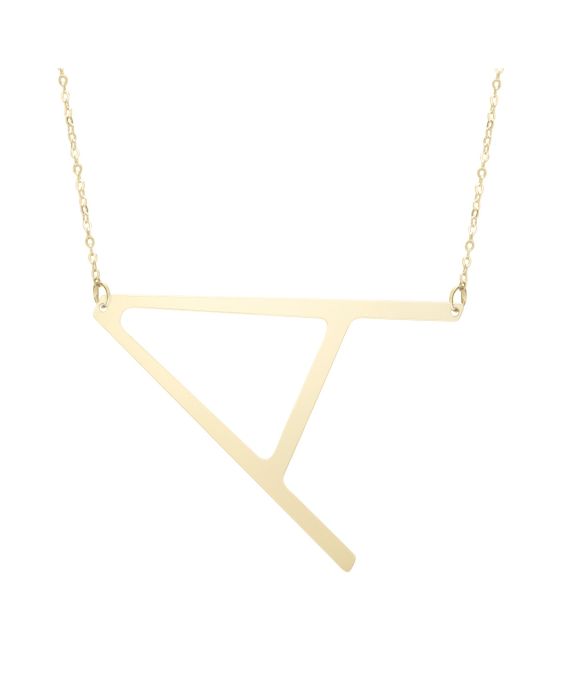 14K Large Angled Initials Series - ALL LETTERS