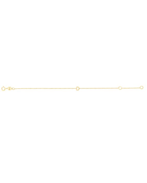 14K Mini Initial D Bracelet