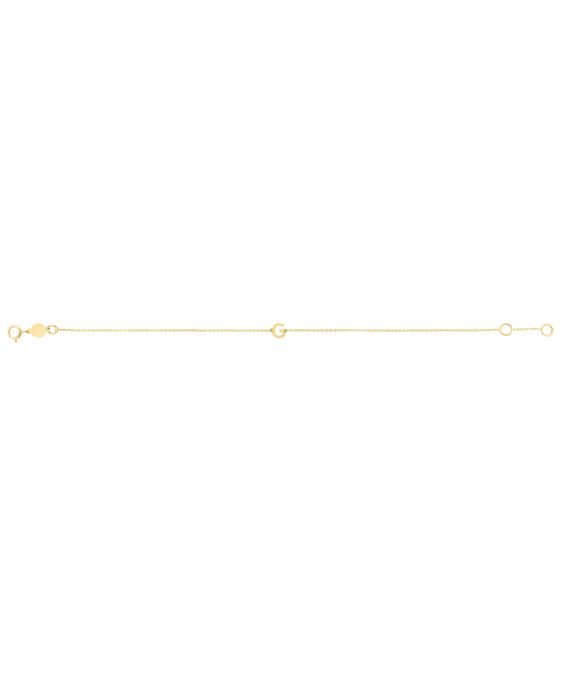 14K Mini Initial G Bracelet