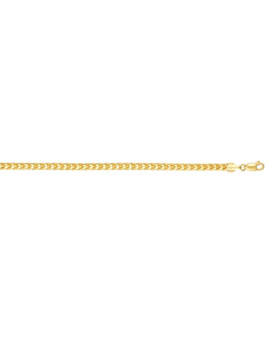 14K Gold 5mm Diamond Cut Round Franco Chain 