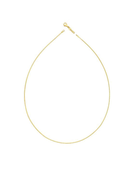 14K Gold 1mm Round Omega with Screw off Lock