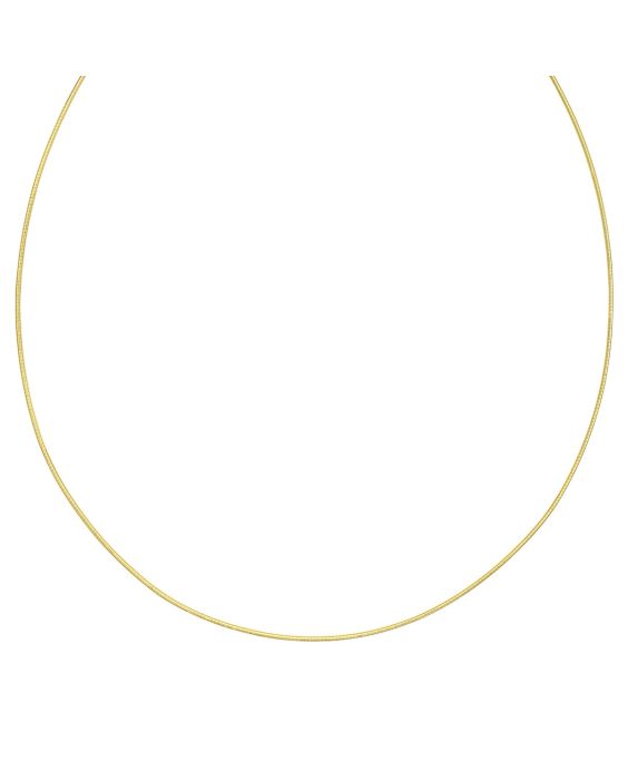 14K Gold 1mm Round Omega with Screw off Lock