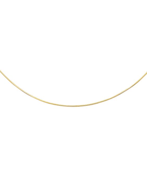 14K Gold 1.5mm Round Omega with Screw off Lock