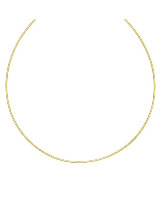 14K Gold 1.5mm Round Omega with Screw off Lock