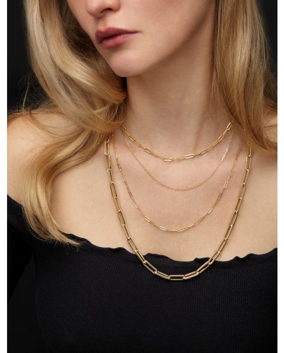14K Gold 6.1mm Paperclip Chain 