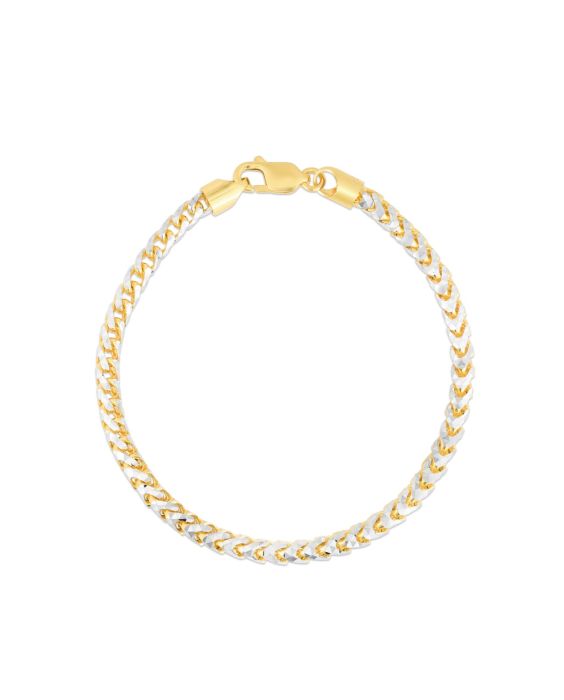 14K 4mm Round Pave Franco Chain
