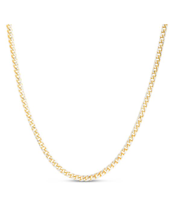 14K 4mm Round Pave Franco Chain