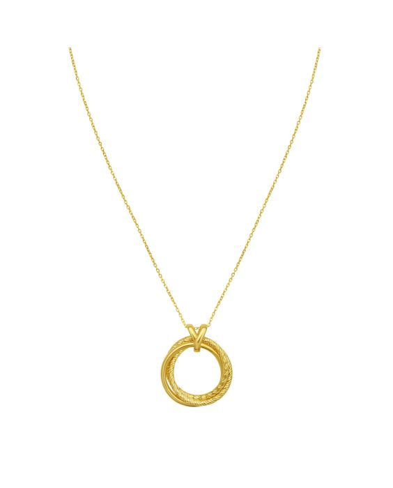 14K Interlocking DC Trinity Necklace
