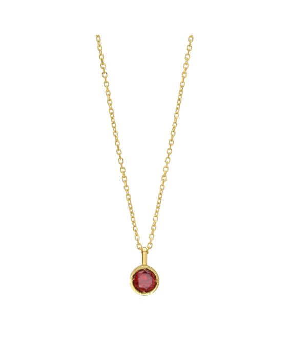 14K Garnet Birthstone Pendant