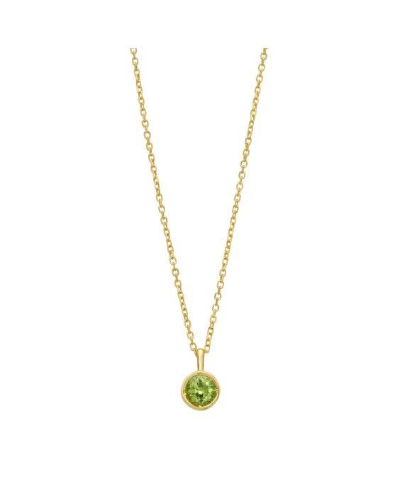 14K Peridot Birthstone Pendant