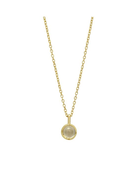 14K Moonstone Birthstone Pendant