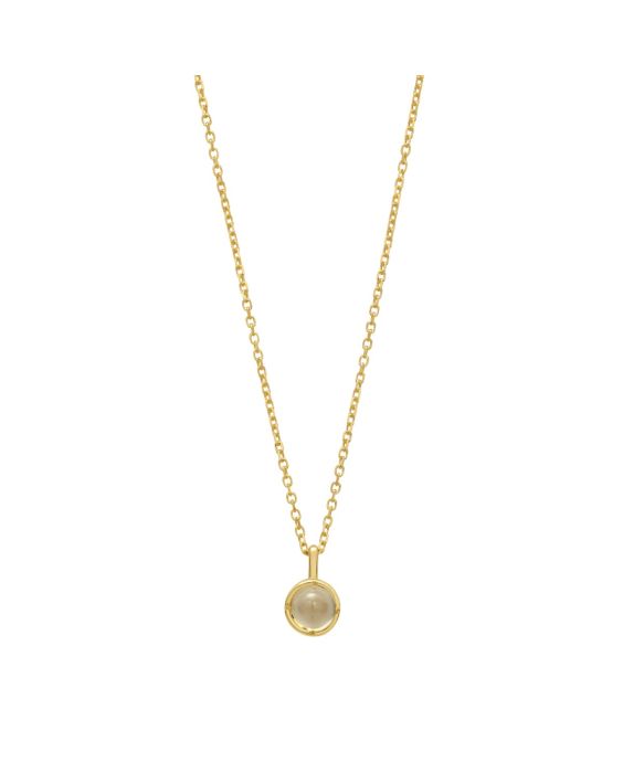 14K Moonstone Birthstone Pendant