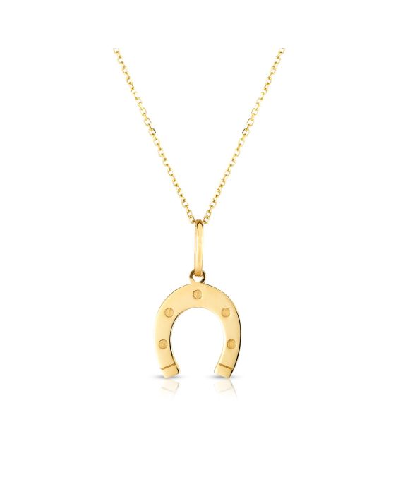 14K Gold Horseshoe Necklace