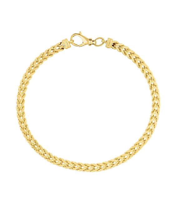 14K Gold 4.4mm Semi-Solid Square Franco Chain