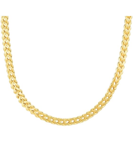 14K Gold 5.3mm Semi-Solid Square Franco Chain