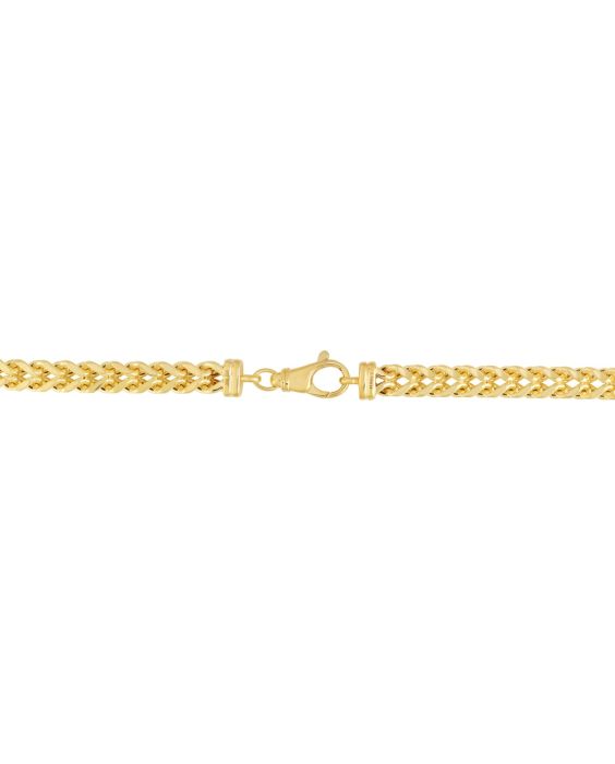 14K Gold 5.3mm Semi-Solid Square Franco Chain