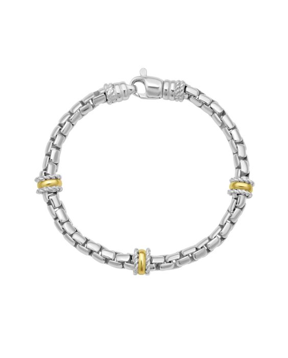 Silver Box Link Bracelet