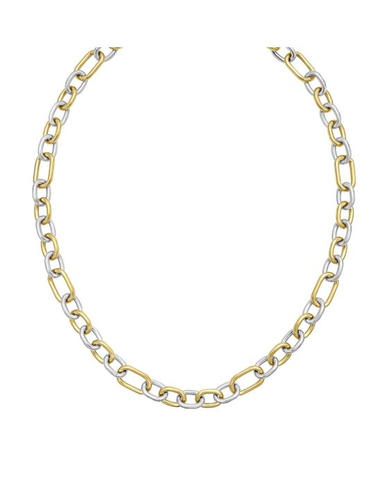 Silver & 18K Lucida Five & One Paperclip Link Necklace