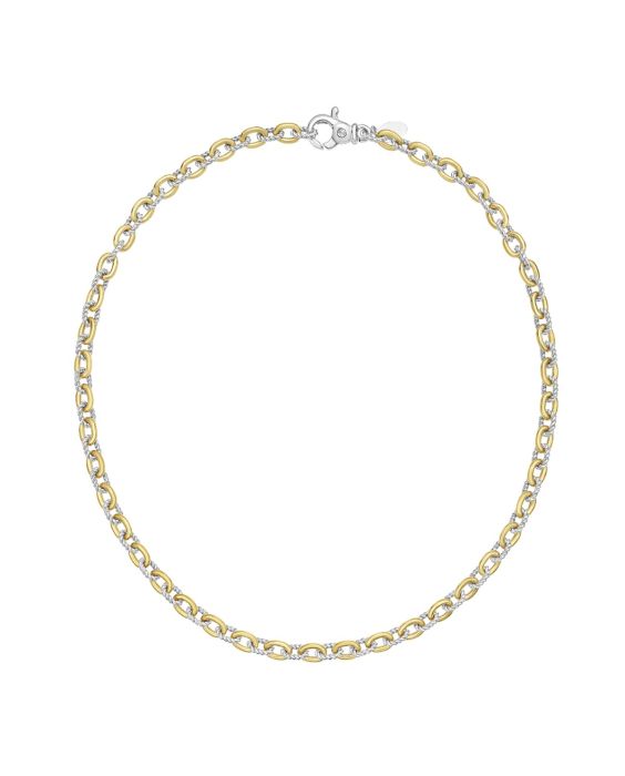 Silver & 18K San Zeno Link Necklace