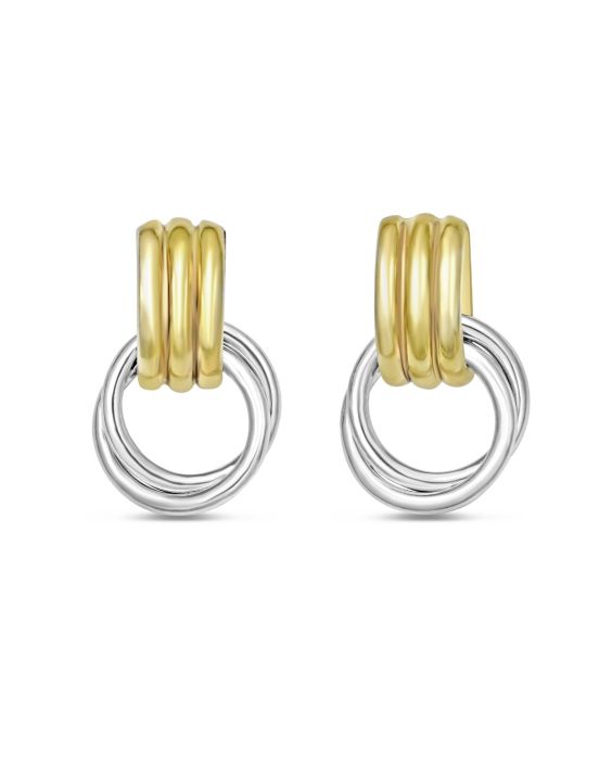 Silver & 18K Lucida Door Knocker Earring