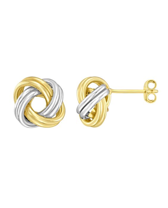  Silver & 18k Gold LUCIDA Love Knot Post Earring