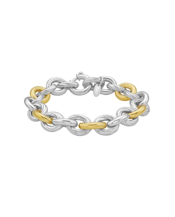 Silver &amp; 18K XL Rolo Chain