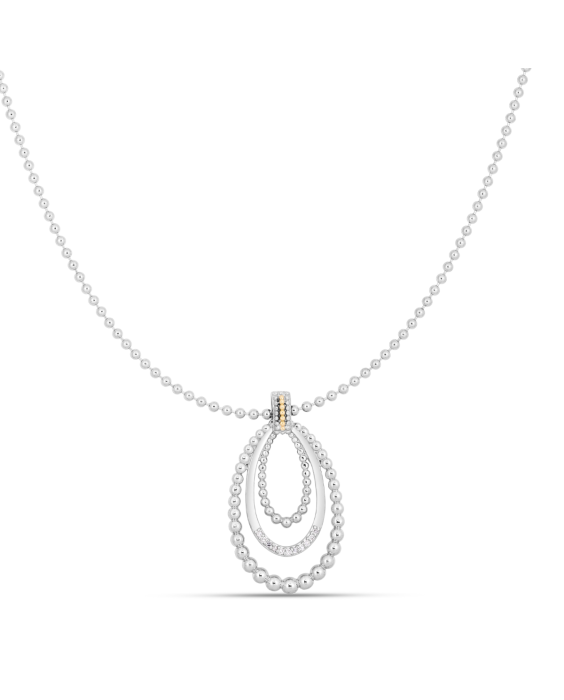 Silver &amp; 18K Diamond Prosecco Glamour Pendant