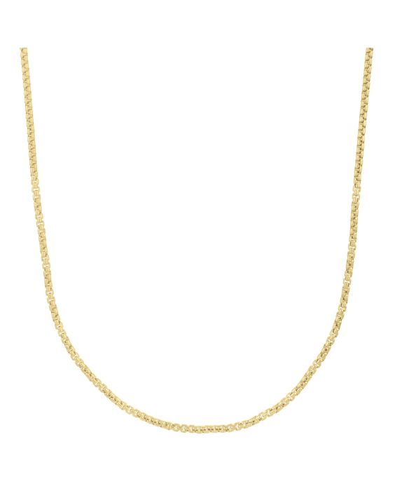 10K Gold 2.5mm Solid Round Box Chain 