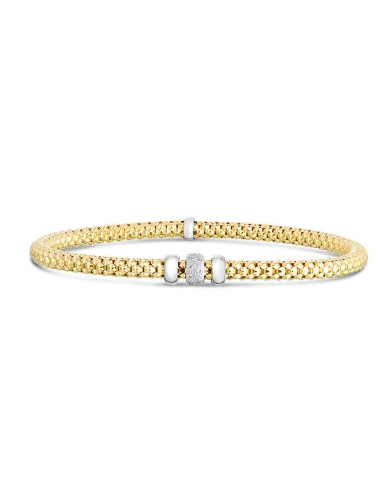 14K Gold Prosecco Diamond Stretch Bracelet