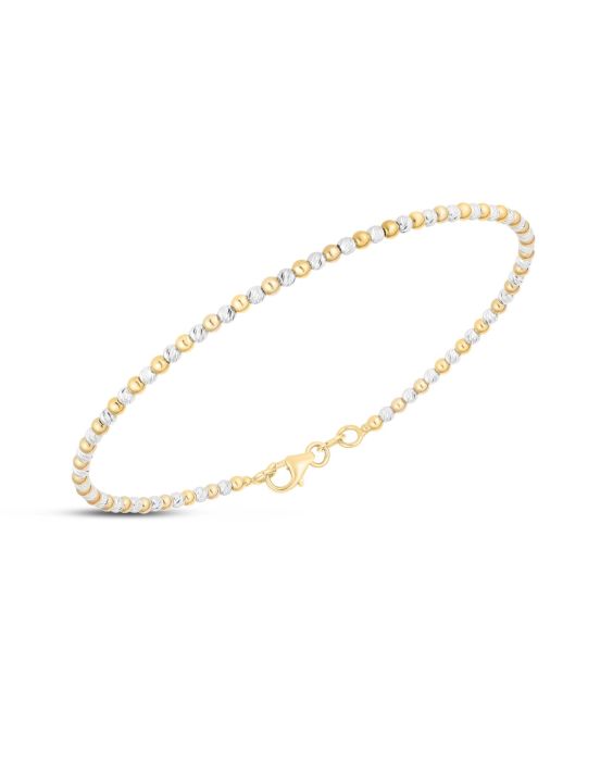 14K Two-tone Pallina Bead Bracelet