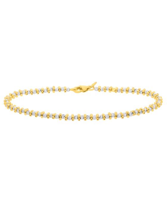 14K Gold Pallina Bead TT Chain