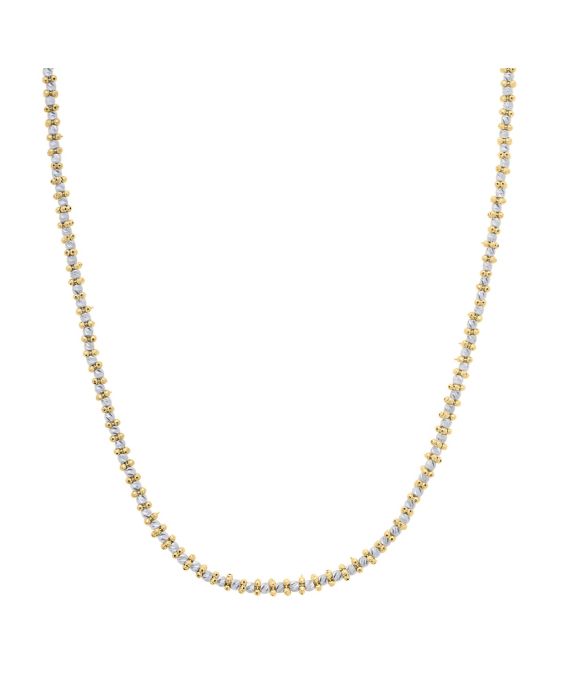 14K Gold Pallina Bead TT Chain