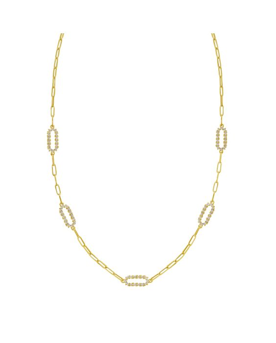 14K Diamon'Oro Paperclip Necklace