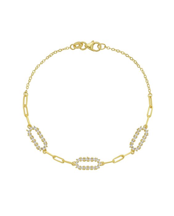 14K Diamon'Oro Paperclip Bracelet