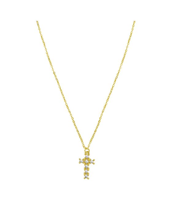 14K Diamon'Oro Cross Necklace