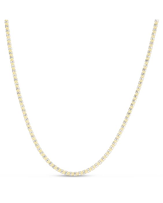 10K 2.7mm Two-Tone Fancy Ice Chain
