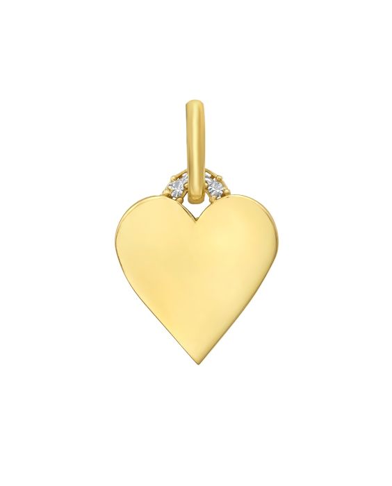 14K Polished Heart Charm
