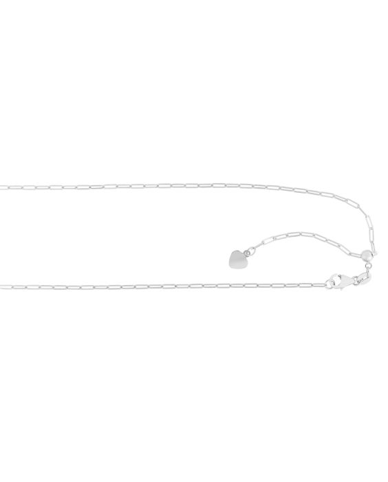 14K Gold 1.5mm Adjustable Paperclip Chain