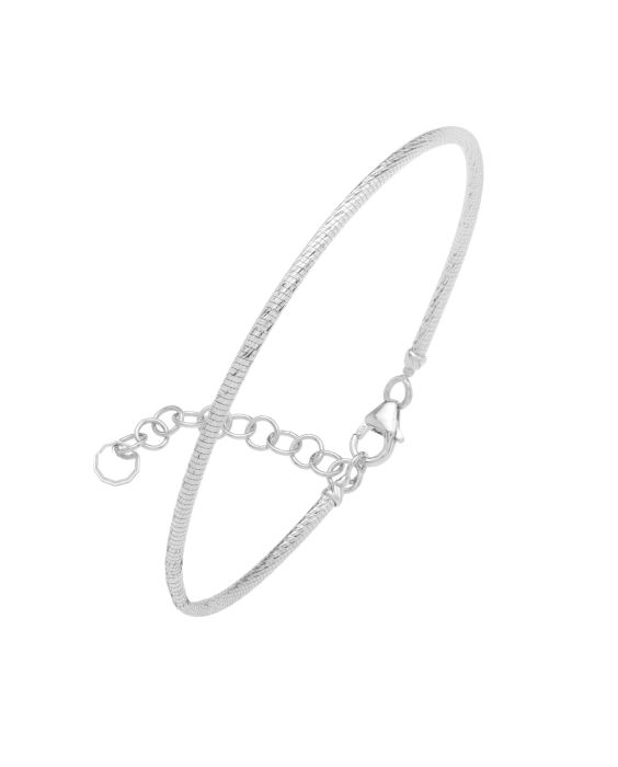 14K Diamond Cut Stack Bangle