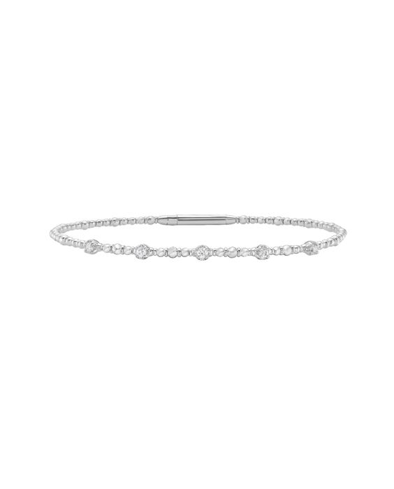 14K .15ct Diamond Beaded Bracelet