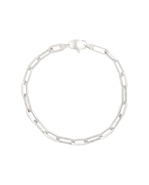 14K 4mm Diamant&eacute; Paperclip Bracelet
