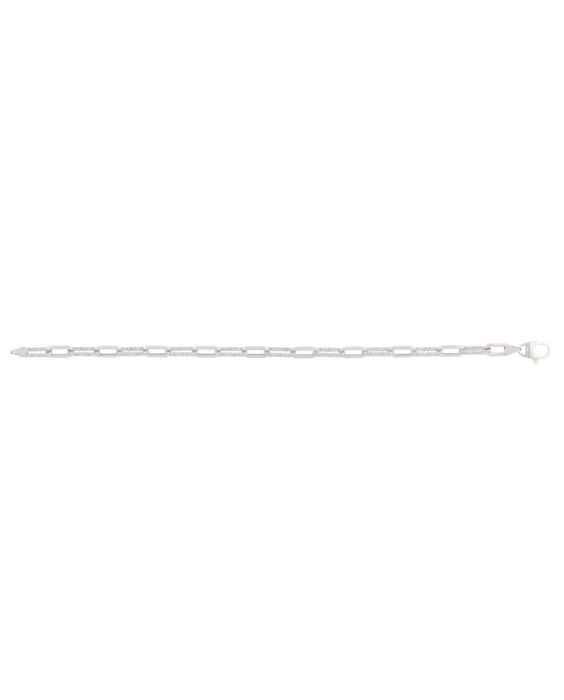 14K 4mm Diamant&eacute; Paperclip Bracelet