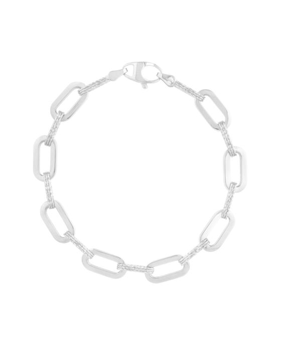 14K 7mm Diamant&eacute; Paperclip Bracelet