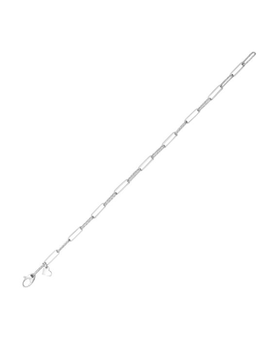 14K Mini Diamante Paperclip Chain