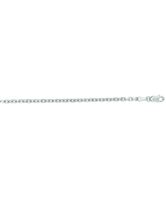 18K Gold 2.6mm Diamond Cut Cable Chain