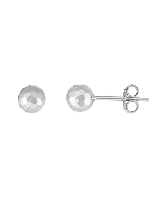 14K Gold 5mm Faceted Post Earring