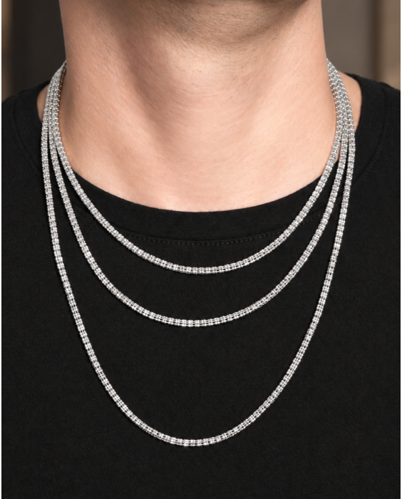 14K 3.3mm Fancy Ice Chain