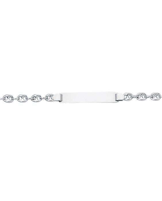 14K Gold Children's Puffed Mariner ID Bracelet