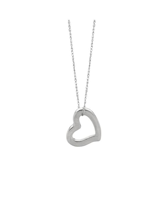 14K Gold Open Heart Necklace