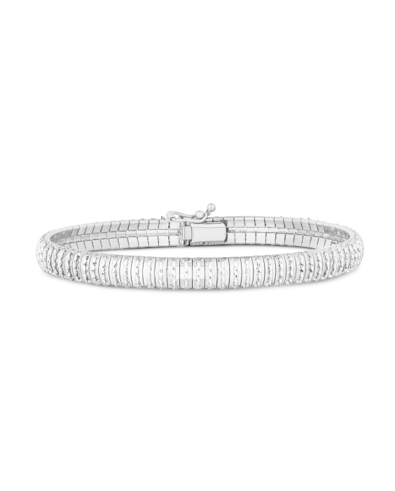 rc15366 14K Bold Diamond Cut Flex Bracelet | Royal Chain Group